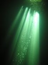 Awesome light effects in Cenote Calavera