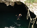 Landed alright in Calavera Cenote